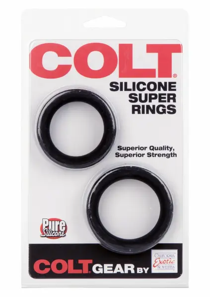 COLT Silicone Super Rings Set - Premium Stretchable Black Rings