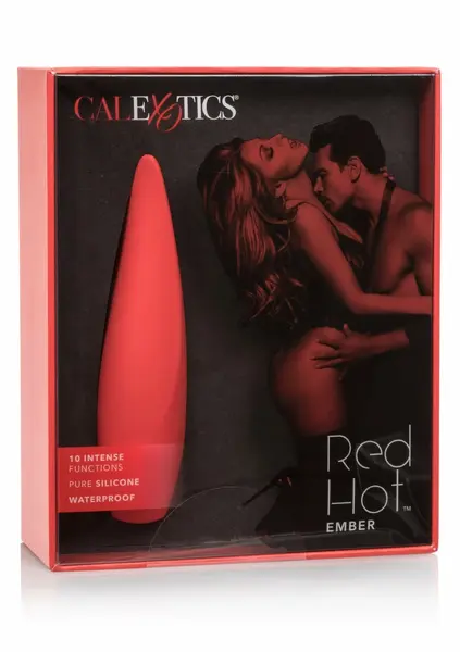 CalExotics Red Hot Ember Compact Silicone Multi-Function Massager Red