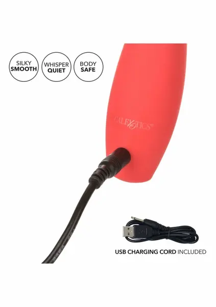 Red Hot Ignite Precision Clitoral Massager, 10 Modes, Waterproof, Red