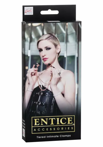 Entice регулируеми щипки за зърна с верижки на нива, златисти