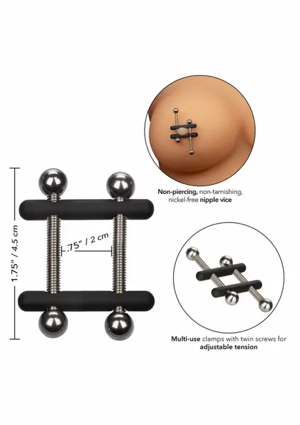 CalExotics Crossbar Nipple Vices Adjustable Clamp System Metal