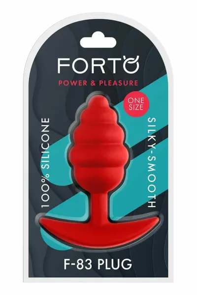 FORTO F-83 SPIR PLUG RED Medium Silicone Ribbed Model