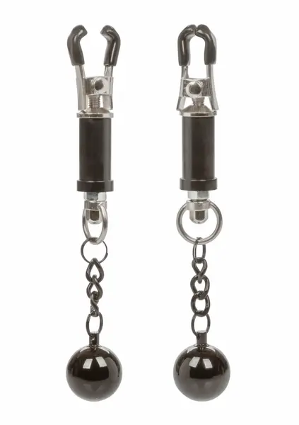 CalExotics Weighted Twist Adjustable Nipple Clamps with Swinging Weights
