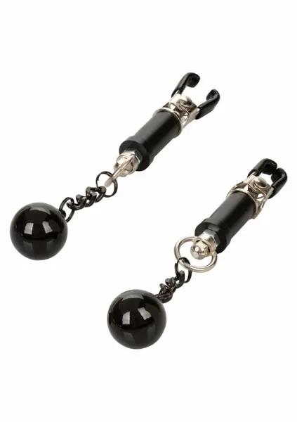 CalExotics Weighted Twist Adjustable Nipple Clamps with Swinging Weights