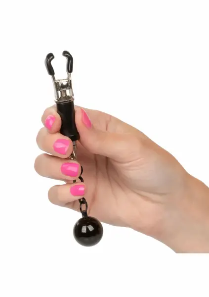 CalExotics Weighted Twist Adjustable Nipple Clamps with Swinging Weights