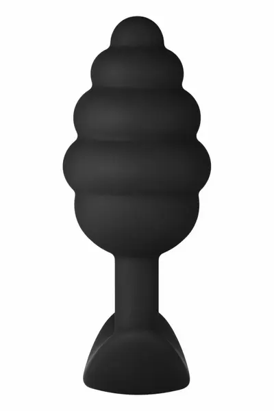 FORTO F-83 SPIR Plug Black Medium Silicone Ribbed Design