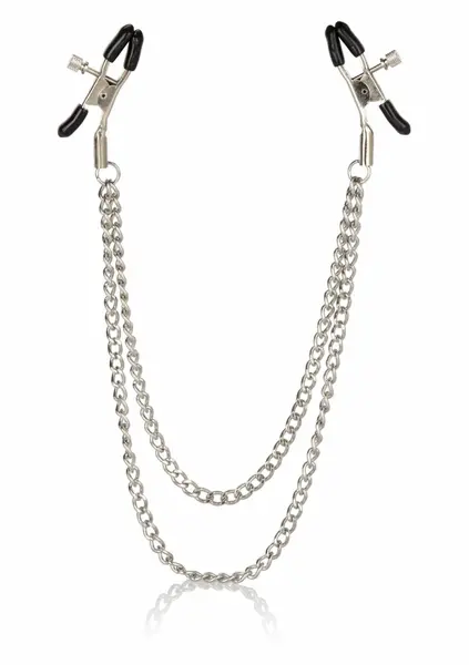 CalExotics Nipple Play Tiered Adjustable Nipple Clamps with Chains