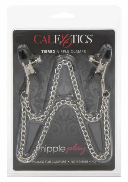 CalExotics Nipple Play Tiered Adjustable Nipple Clamps with Chains