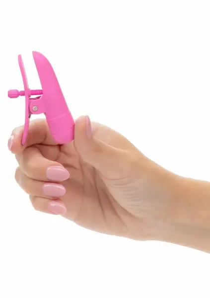 Nipplettes Rechargeable Adjustable Vibrating Clamps Pink IPX7