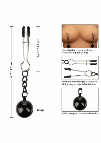 Weighted Tweezer регулируеми щипки за зърна пинсети с тежести