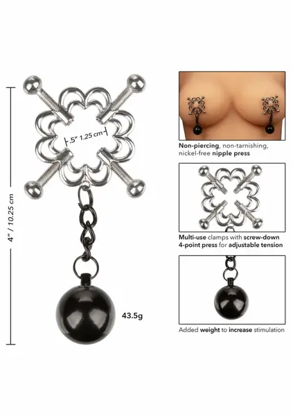 Nipple Grips 4-Point Weighted Nipple Press Adjustable Steel System