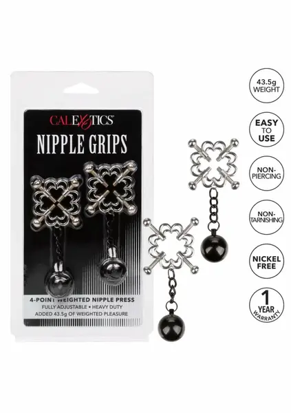 Nipple Grips 4-Point Weighted Nipple Press Adjustable Steel System