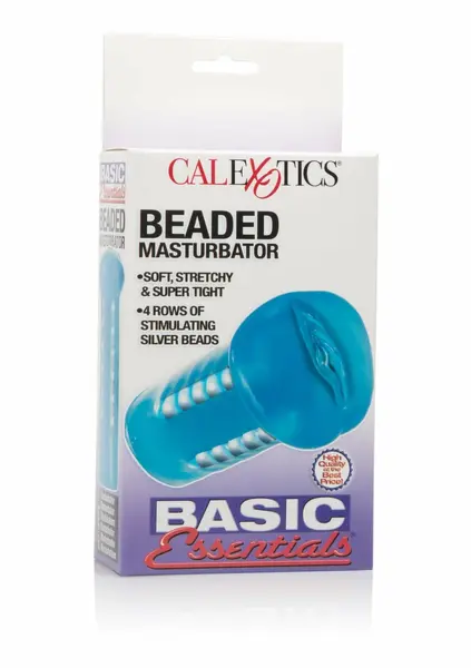 BasicEssentials Beaded Intimate Stroker Transparent TPR 13cm