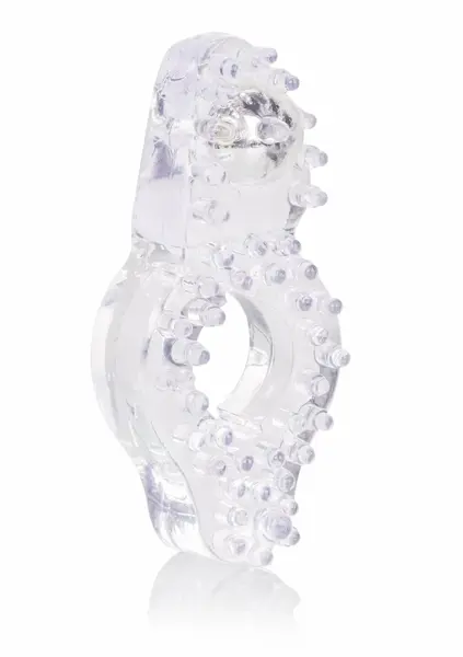 CalExotics Teaser Enhancer Ring Soft TPR Stainless Steel Ball Clear