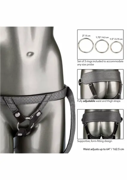CalExotics The Regal Princess Harness Adjustable Vegan Leather Black