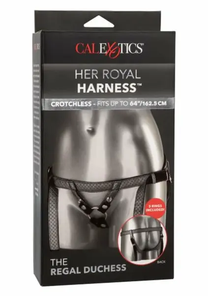 CalExotics The Regal Duchess Harness Adjustable Vegan Leather Black