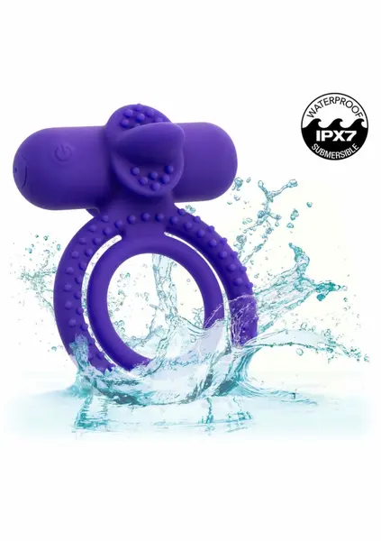 Silicone Rechargeable Dual Climaxer Couples Vibrating Ring 12 Modes
