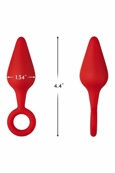 FORTO F-10 Silicone Plug Medium Red with Pull Ring - Premium Flexible Design