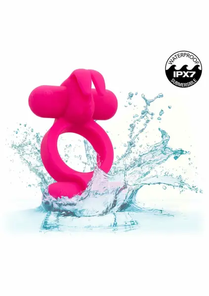 CalExotics Rechargeable Rockin Rabbit Silicone Couples Ring 12 Modes