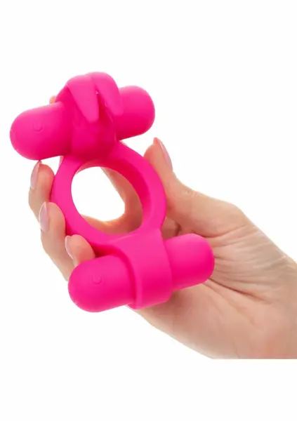 CalExotics Rechargeable Rockin Rabbit Silicone Couples Ring 12 Modes