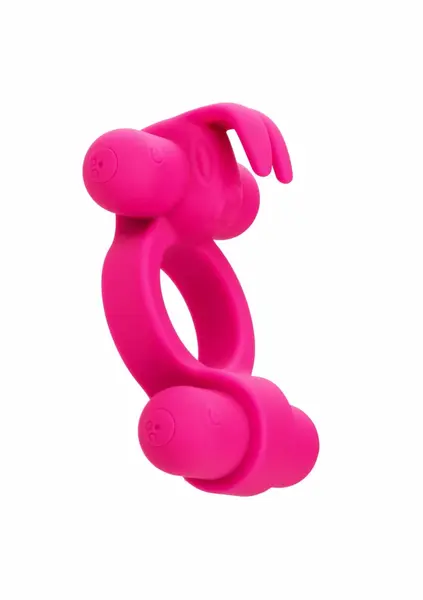 CalExotics Rechargeable Rockin Rabbit Silicone Couples Ring 12 Modes