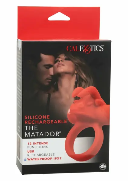 Silicone Rechargeable The Matador Couples Enhancer, 12 Modes, Black
