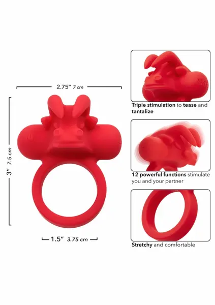 Silicone Rechargeable The Matador Couples Enhancer, 12 Modes, Black