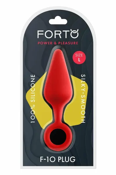 FORTO F-10 Silicone Plug Large Red with Pull Ring - Premium Flexible Design