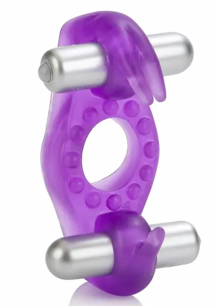 Wireless Rockin Rabbit Dual-Bullet Couples Enhancer, TPE, Purple