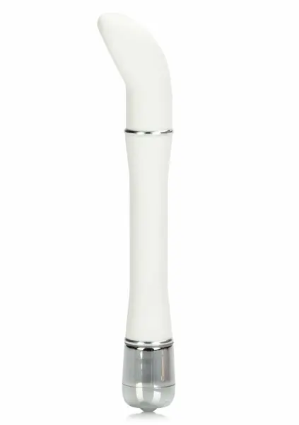 Lulu Satin Scoop Compact Vibrator Velvet-Cote™ 5” Silver Accents