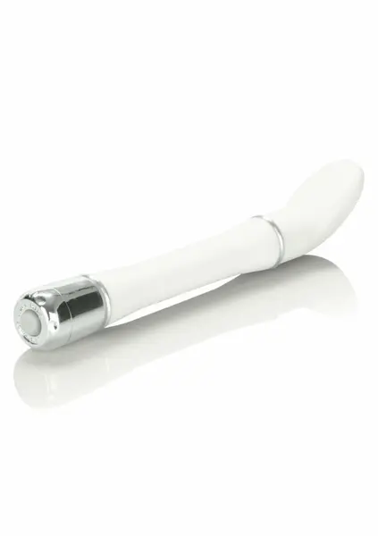 Lulu Satin Scoop Compact Vibrator Velvet-Cote™ 5” Silver Accents