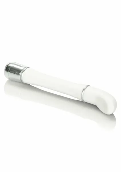 Lulu Satin Scoop Compact Vibrator Velvet-Cote™ 5” Silver Accents