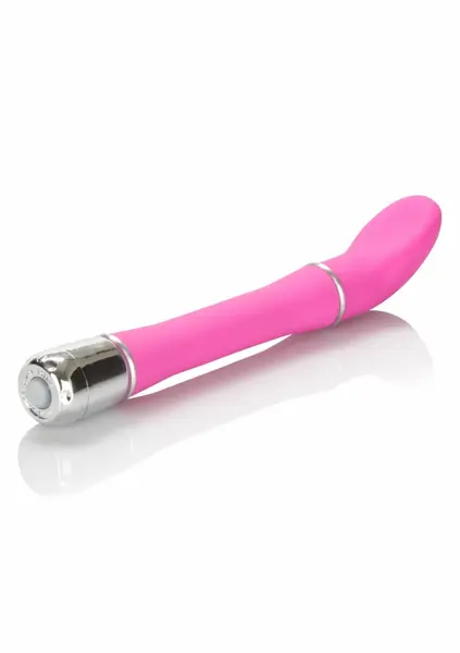 Lulu Satin Scoop Compact Vibrator Velvet-Cote™ 5” Silver Accents