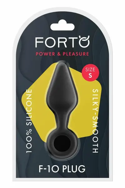 FORTO F-10 Silicone Plug with Pull Ring Small Black Premium Flexible