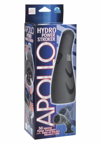 Apollo Hydro Power Stroker Intimate Machine, 30 Modes, Waterproof, Blue