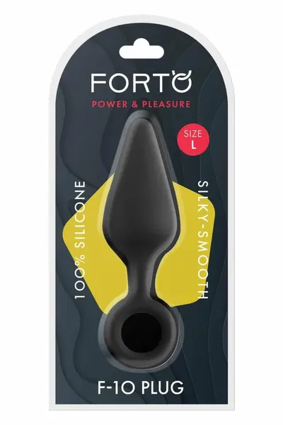 FORTO F-10 Silicone Plug Large Black with Pull Ring - Premium Flexible Design