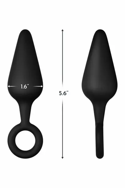 FORTO F-10 Silicone Plug Large Black with Pull Ring - Premium Flexible Design