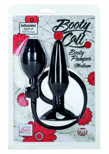 Booty Call Booty Pumper Medium Inflatable Anal System 4.5'' Black