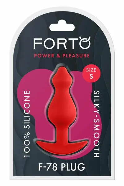 FORTO F-78 POINTEE Plug Small Red Premium Silicone Bead Design
