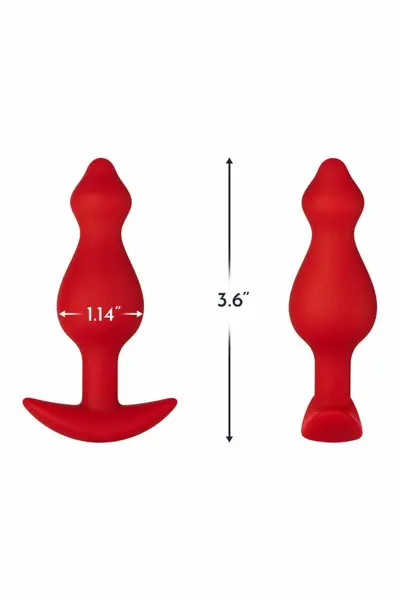 FORTO F-78 POINTEE Plug Small Red Premium Silicone Bead Design
