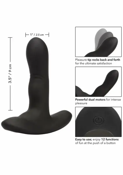CalExotics Eclipse Rocking Probe Silicone Intimate Machine Black