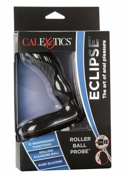 Eclipse Roller Ball Probe Silicone Wireless Intimate Massager Black