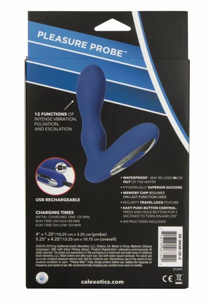 Eclipse Pleasure Probe Silicone Wireless Intimate Device Black