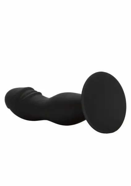 CalExotics Silicone Anal Stud Intimate Plug with Suction Cup Black