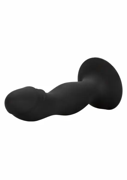 CalExotics Silicone Anal Stud Intimate Plug with Suction Cup Black