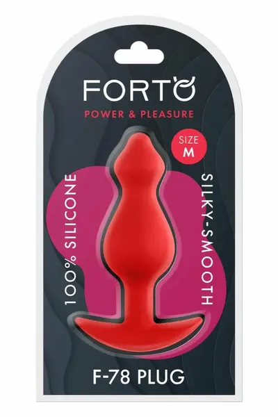 FORTO F-78 POINTEE Plug Medium Red Premium Silicone Anchor Base