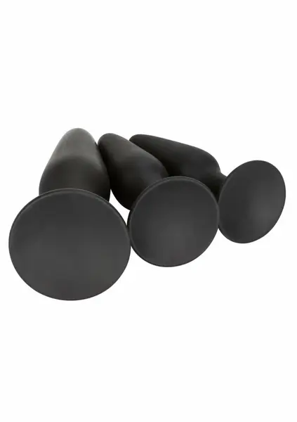 CalExotics Silicone Anal Trainer Kit - Graduated Flexible Set, Black