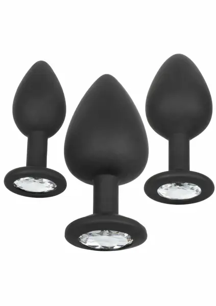 CalExotics Silicone Gem Anal Kit - 3-Piece Graduated Plug Set