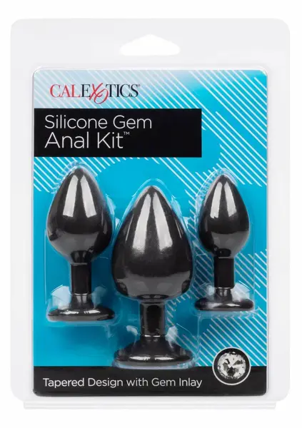 CalExotics Silicone Gem Anal Kit - 3-Piece Graduated Plug Set