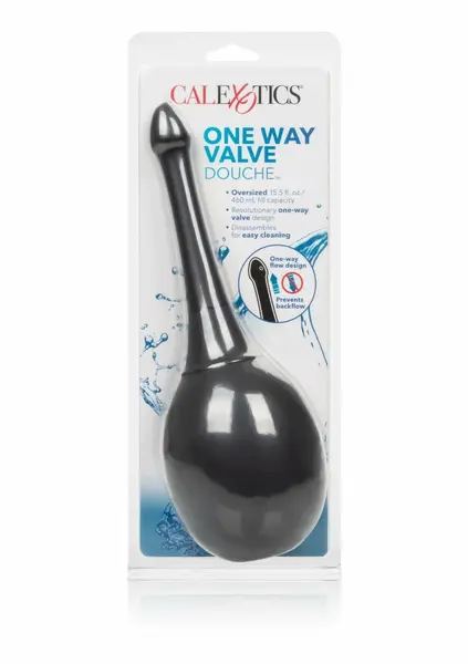 CalExotics One Way Valve Douche - Hygienic Cleaning System, Black